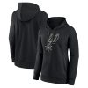 San Stylish Antonio Spurs Women's Black Team Primary Logo Pullover Hoodie