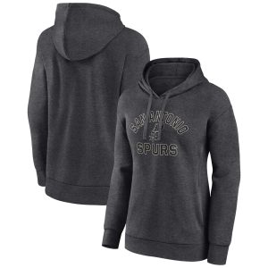 San Antonio Unique Spurs Women's Charcoal Overtime Pullover Hoodie