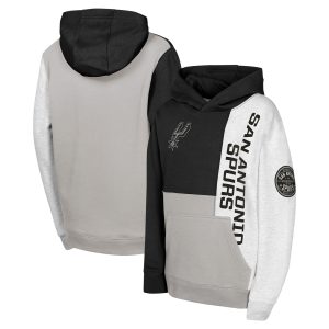 San Antonio Spurs Youth Unique Black Splash Pullover Hoodie