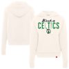Sportiqe Boston Celtics Eye - catching Women's Cream Ava Boxy Tri Blend Pullover Hoodie