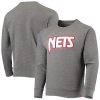 Sportiqe Brooklyn Stylish Nets Heathered Gray Moments Mixtape Harmon Raglan Pullover Sweatshirt