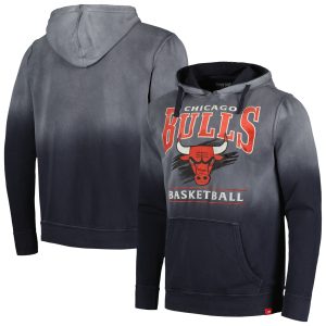 Sportiqe Chicago Bulls Unisex Black Blake Sun Elegant Fade Pullover Hoodie