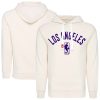 Sportiqe Los Angeles Lakers Unisex Cream Trendy Olsen Tri Blend Pullover Hoodie