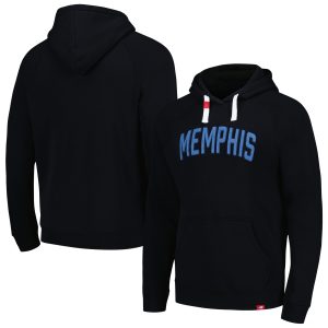 Sportiqe Memphis Grizzlies Unisex Black Chenille Premium Olsen Tri Blend Pullover Hoodie