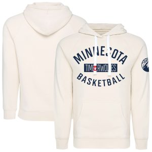 Sportiqe Minnesota Timberwolves Unisex Cream Olsen Tri Blend Pullover Chic Hoodie