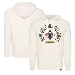 Sportiqe New Orleans Pelicans Unisex Cream Eye - catching Olsen Raglan Tri Blend Pullover Hoodie