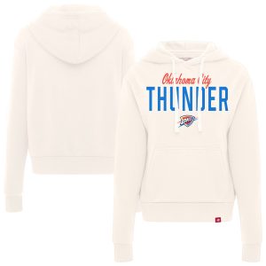 Sportiqe Oklahoma City Thunder Women's Cream Ava Boxy Tri Premium Blend Pullover Hoodie