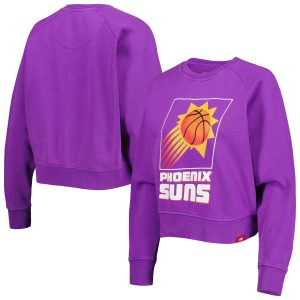 Sportiqe Phoenix Suns Women's Purple Hardwood Fabulous Classics Ashlyn Raglan Pullover Sweatshirt