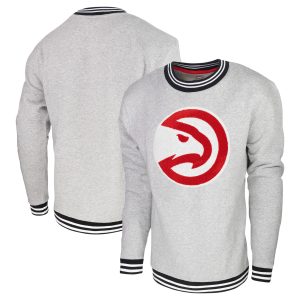 Stadium Essentials Atlanta Hawks Heather Gray Club Level Pullover Sweatshirt Trendy