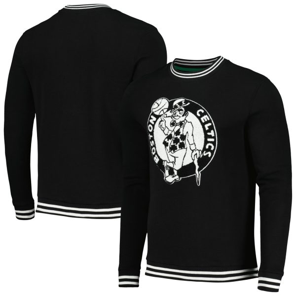 Stadium Essentials Boston Celtics Black Unique Club Level Pullover Sweatshirt