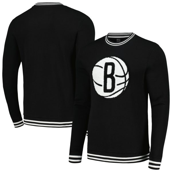 Stadium Essentials Brooklyn Nets Black Club Level Pullover Gorgeous Sweatshirt