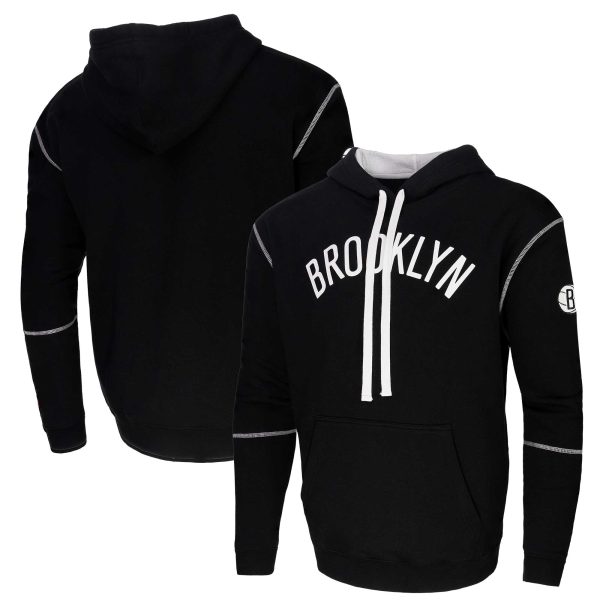 Stadium Chic Essentials Brooklyn Nets Black Monument Pullover Hoodie