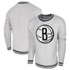 Stadium Essentials Brooklyn Nets Heather Gray Club Level Pullover Sweatshirt Elegant