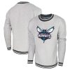 Stadium Essentials Charlotte Trendy Hornets Heather Gray Club Level Pullover Sweatshirt