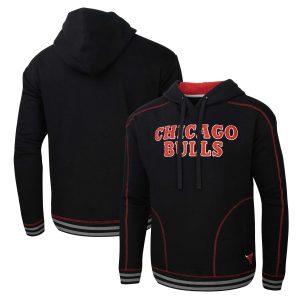 Stadium Essentials Chicago Bulls Black Baseline Pullover Eye - catching Hoodie