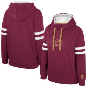 Stadium Trendy Essentials Cleveland Cavaliers Women's Wine Road Game Pullover Hoodie