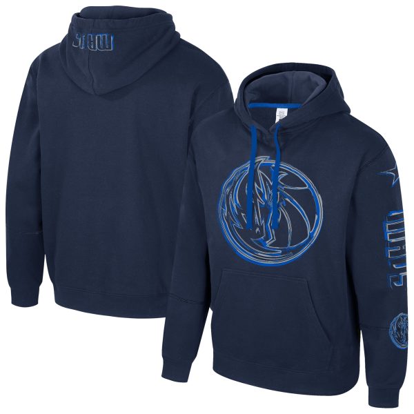 Stadium Essentials Dallas Mavericks Chic Unisex Navy Elementized Pullover Hoodie