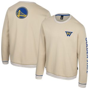 Stadium Essentials Golden State Warriors Unisex Chic Natural Halftime Pullover Sweatshirt