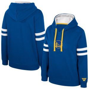 Stadium Essentials Golden Chic State Warriors Women's Royal Road Game Pullover Hoodie