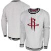 Stadium Essentials Houston Rockets Heather Gray Club Level Pullover Sweatshirt Eye - catching
