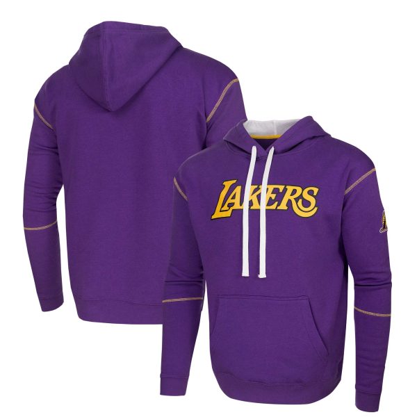 Stadium Essentials Stylish Los Angeles Lakers Purple Monument Pullover Hoodie