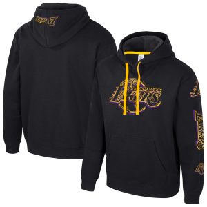 Stadium Essentials Los Angeles Lakers Elegant Unisex Black Elementized Pullover Hoodie