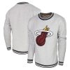 Stadium Essentials Miami Heat Heather Gray Unique Club Level Pullover Sweatshirt