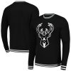 Stadium Essentials Milwaukee Bucks Black Club Level Pullover Elegant Sweatshirt