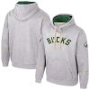 Stadium Chic Essentials Milwaukee Bucks Unisex Heather Gray Monument Pullover Hoodie