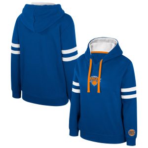 Stadium Essentials New York Knicks Women's Blue Road Game Pullover Stylish Hoodie