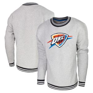 Stadium Trendy Essentials Oklahoma City Thunder Heather Gray Club Level Pullover Sweatshirt