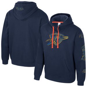 Stadium Essentials Oklahoma City Thunder Unisex Navy Elegant Elementized Pullover Hoodie