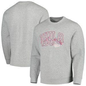 Stadium Essentials Philadelphia 76ers Eye - catching Unisex Heather Gray Element Logo Pop Pullover Sweatshirt