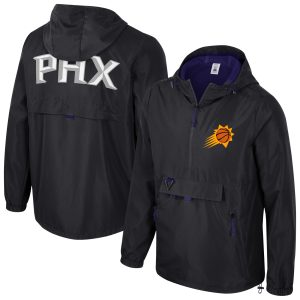 Stadium Essentials Phoenix Suns Unisex Black Compete Quarter Zip Unique Windbreaker Jacket