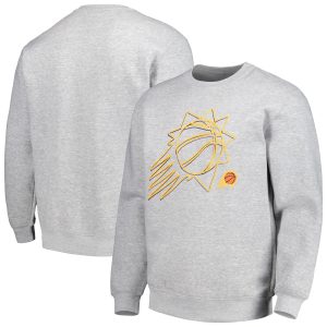 Stadium Essentials Premium Phoenix Suns Unisex Heather Gray Element Logo Pop Pullover Sweatshirt