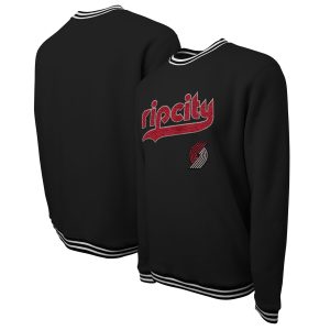 Stadium Essentials Portland Trail Blazers Unisex Black 2023/24 City Edition Club Level Pullover Gorgeous Sweatshirt