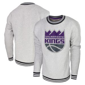 Stadium Essentials Sacramento Kings Heather Elegant Gray Club Level Pullover Sweatshirt