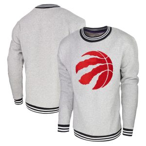 Stadium Essentials Toronto Raptors Heather Gray Club Level Trendy Pullover Sweatshirt