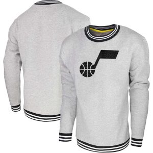 Stadium Essentials Utah Jazz Heather Gray Fabulous Club Level Pullover Sweatshirt