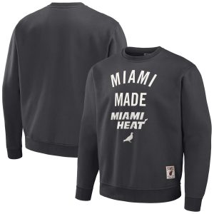 Staple x NBA Miami Premium Heat Anthracite Plush Pullover Sweatshirt