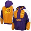 Starter Phoenix Suns Purple Body Check Raglan Premium Hoodie Half Zip Jacket