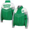 The Wild Collective Boston Celtics Women's Kelly Green Courtside Eye - catching Half Zip Track Jacket