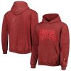 The Wild Collective Chicago Bulls Unisex Chic Red Tonal Acid Wash Pullover Hoodie