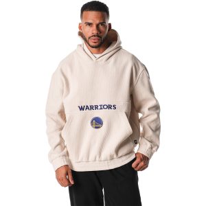 The Gorgeous Wild Collective Golden State Warriors Unisex Cream Corduroy Tri Blend Pullover Hoodie
