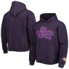 The Wild Collective Eye - catching Los Angeles Lakers Unisex Purple Tonal Acid Wash Pullover Hoodie