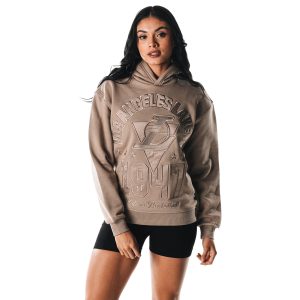 The Wild Collective Los Angeles Lakers Women's Gray Satin Pullover Hoodie Premium
