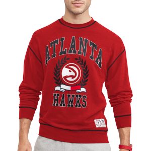 Tommy Jeans Chic Atlanta Hawks Red Peter French Terry Pullover Sweatshirt
