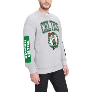 Tommy Jeans Boston Celtics Unique Heather Gray Hayes Crew Neck Pullover Sweatshirt