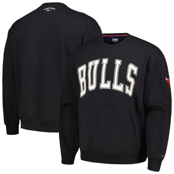 Tommy Jeans Chicago Trendy Bulls Black Henry Pullover Sweatshirt