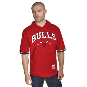 Tommy Jeans Chicago Bulls Fabulous Red Paul French Terry Short Sleeve Pullover Hoodie